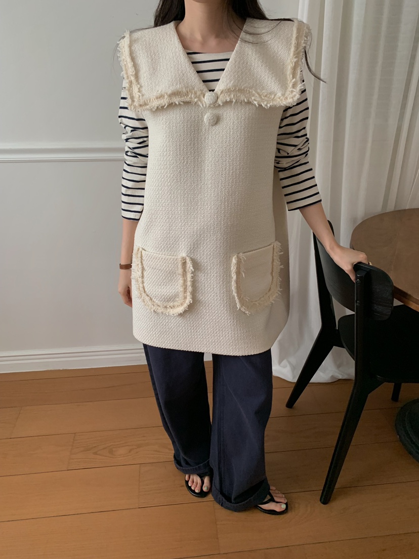 CAMEL-P東大門實拍女裝新品熱賣連衣裙不含內搭粗花呢紐扣Came_l 家連衣裙圖色2