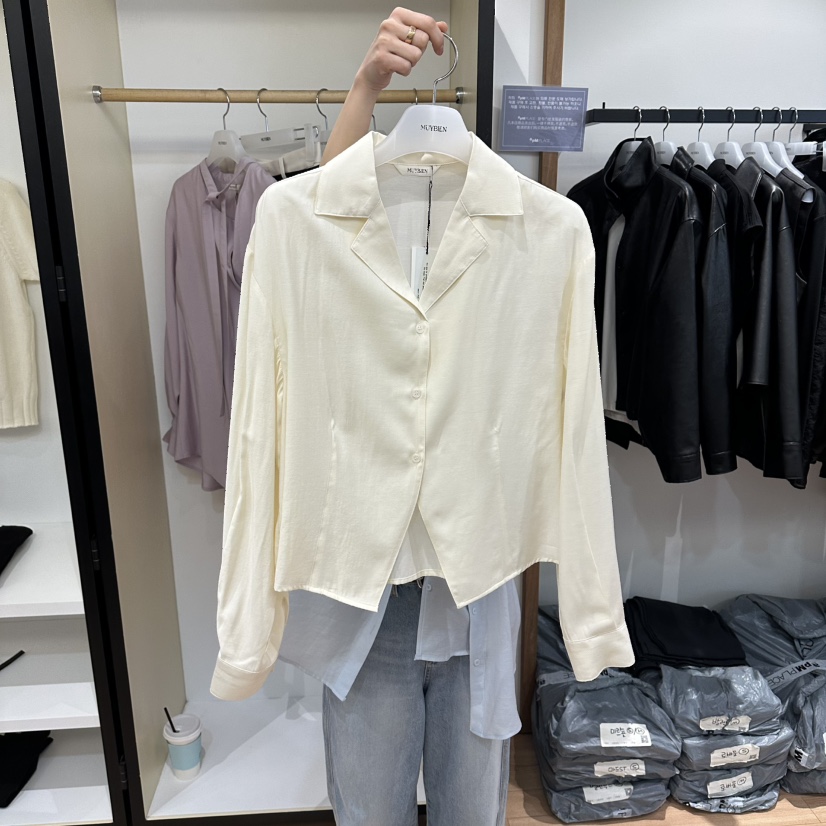 MUYBIEN韓國東大門代購女士新款推薦26春夏時尚襯衫蕾絲衫MUYBIEN襯衫/蕾絲衫圖色2