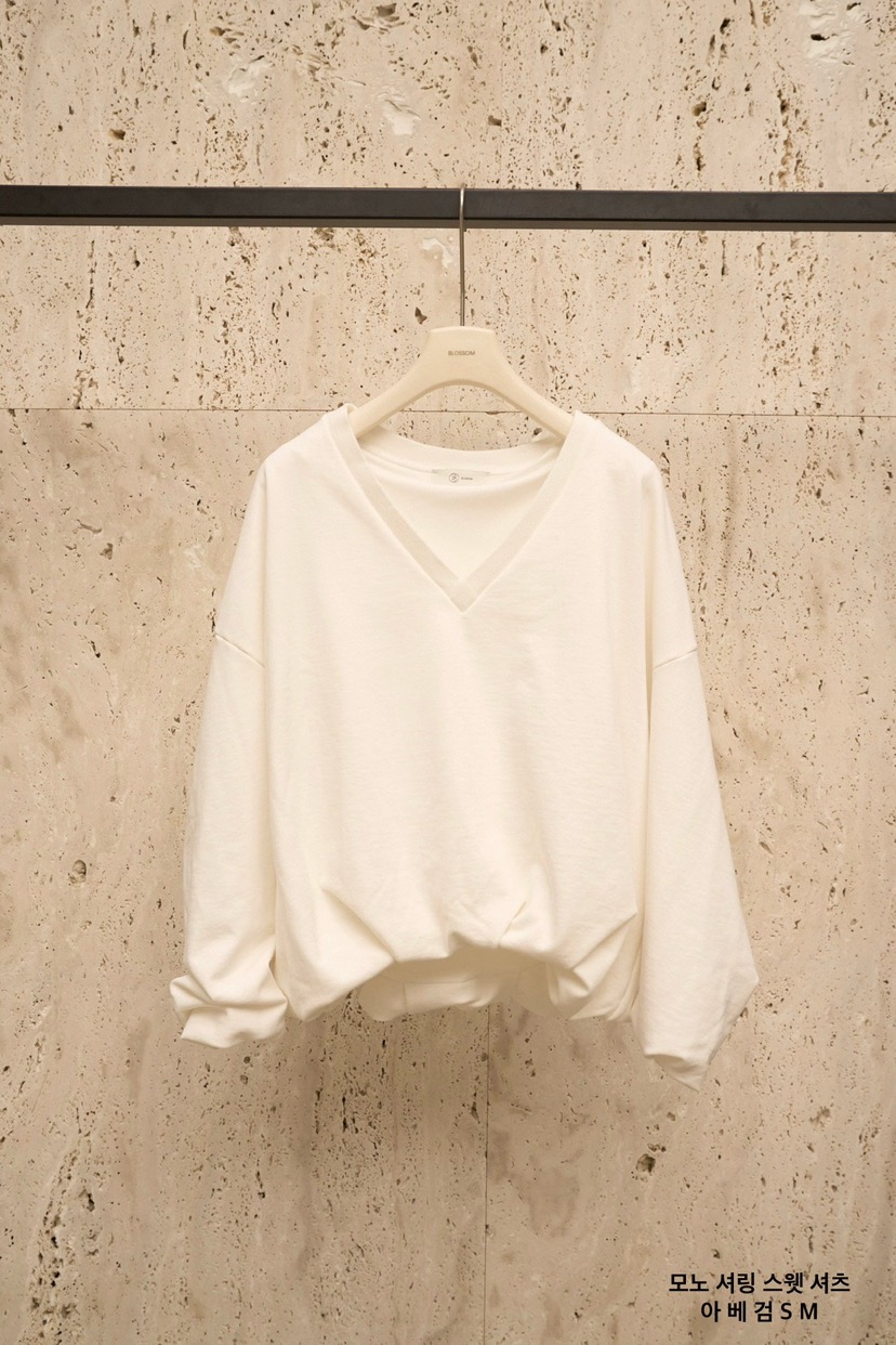 BLOSSOM韓國代購女士新品熱賣26春夏休閑推薦時尚衛衣褶皺BLOSSOM衛衣圖色1