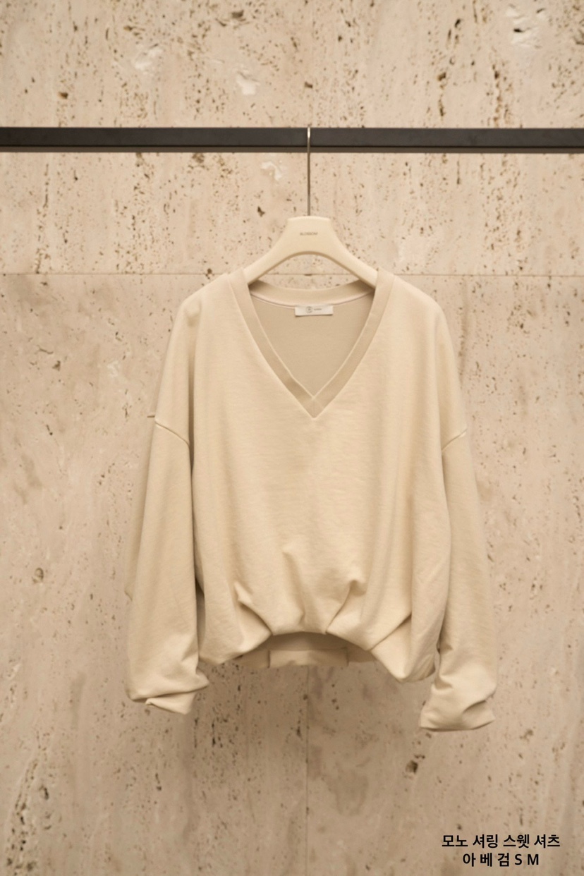 BLOSSOM韓國代購女士新品熱賣26春夏休閑推薦時尚衛衣褶皺BLOSSOM衛衣圖色2