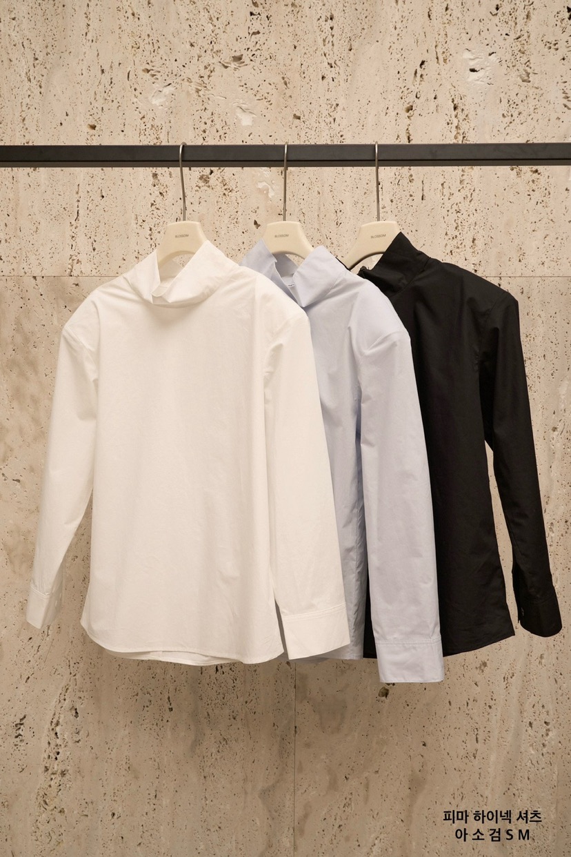 BLOSSOM韓國東大門代購女士新款休閑時尚襯衫蕾絲衫高領棉BLOSSOM襯衫/蕾絲衫