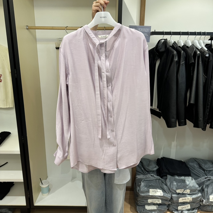 MUYBIEN韓國東大門代購女士新款熱賣休閑26春夏襯衫蕾絲衫MUYBIEN襯衫/蕾絲衫圖色3