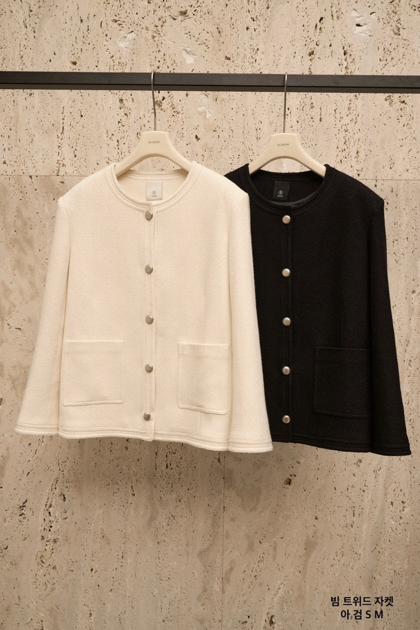 BLOSSOM韓國直郵女裝新品職業熱賣休閑26春夏推薦夾克粗花呢BLOSSOM夾克