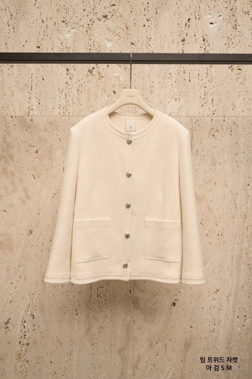 BLOSSOM韓國直郵女裝新品職業熱賣休閑26春夏推薦夾克粗花呢BLOSSOM夾克圖色1