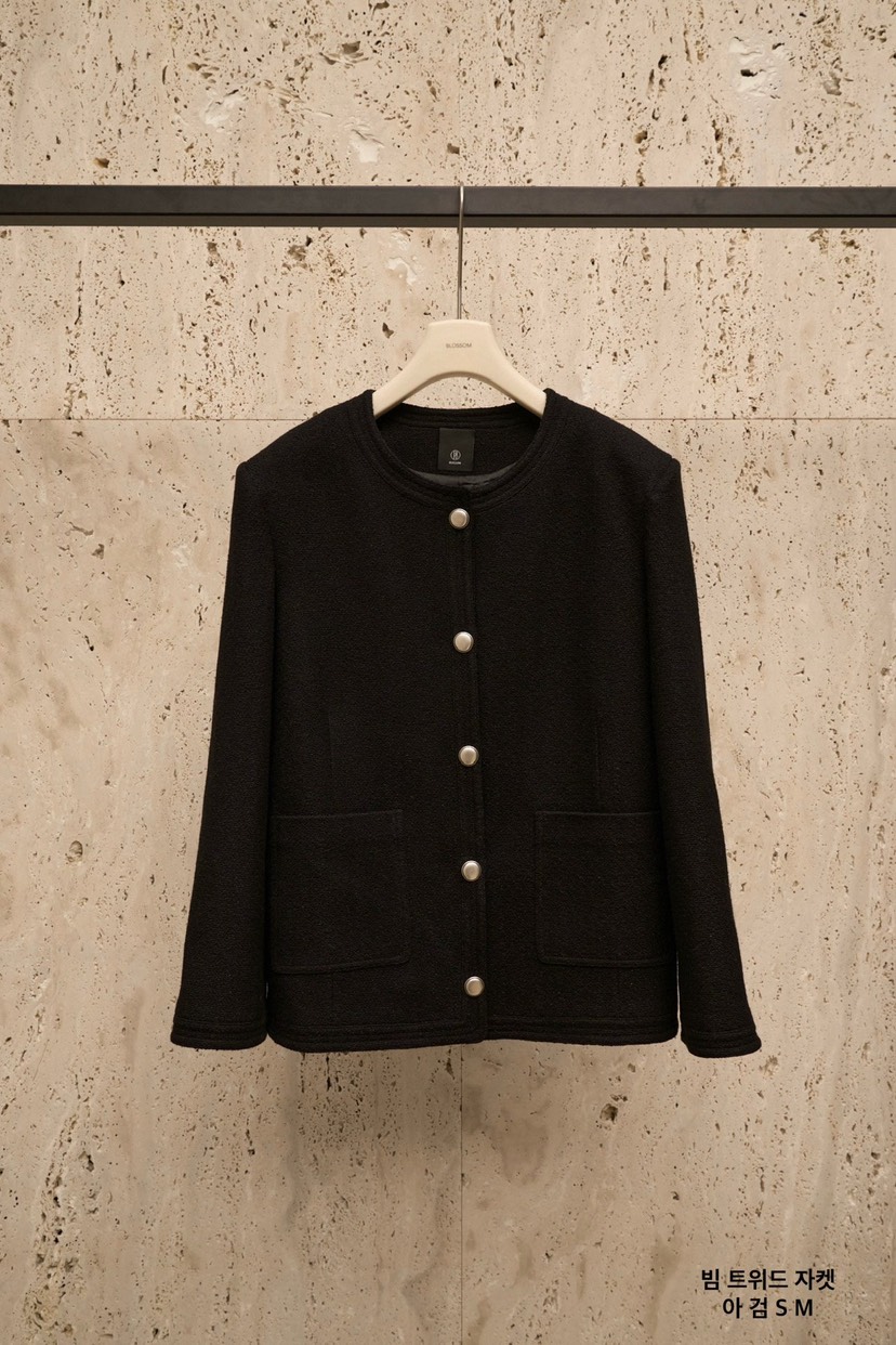 BLOSSOM韓國直郵女裝新品職業熱賣休閑26春夏推薦夾克粗花呢BLOSSOM夾克圖色2