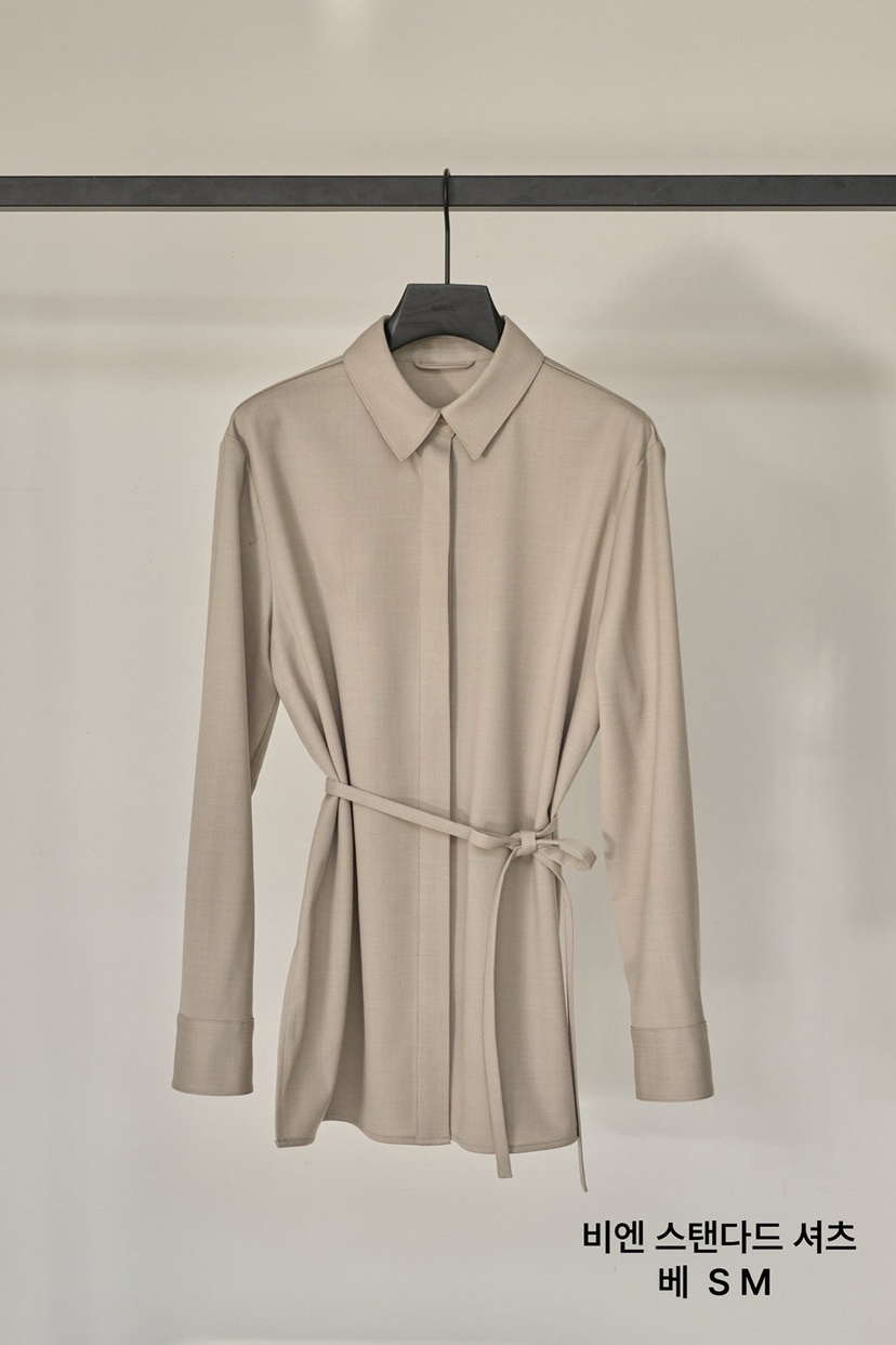 BLOSSOM韓國直郵實拍女士新款熱賣人氣休閑襯衫蕾絲衫含腰繩BLOSSOM襯衫/蕾絲衫圖色1