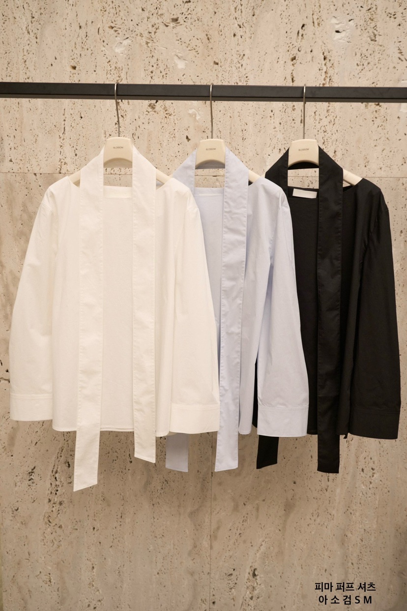 BLOSSOM韓國直郵實拍女裝新品26春夏時尚襯衫蕾絲衫含脖帶棉BLOSSOM襯衫/蕾絲衫