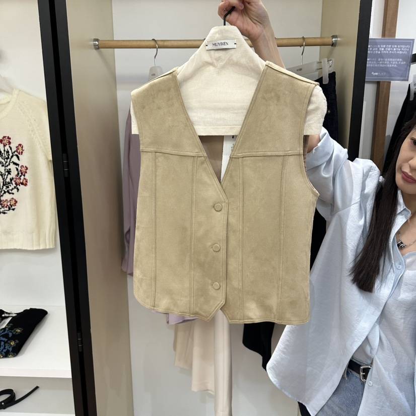 MUYBIEN韓國直郵女裝新品職業推薦人氣26春夏時尚熱賣馬甲MUYBIEN馬甲圖色1