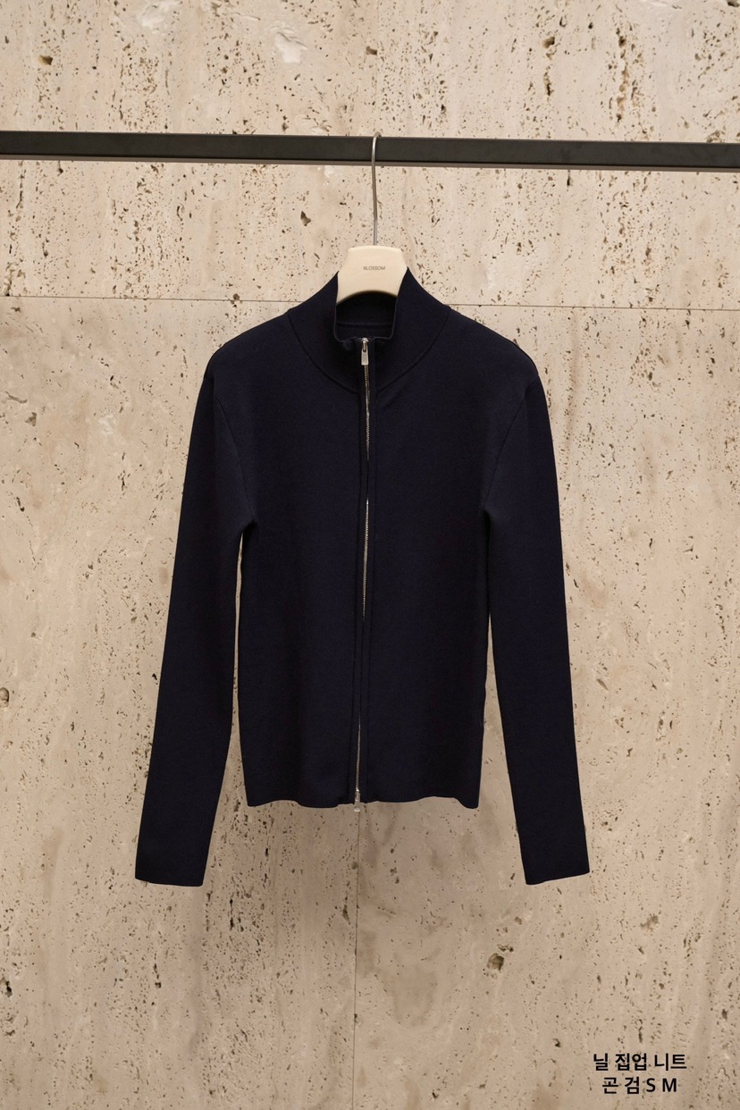 BLOSSOM韓國東大門代購女裝新款熱賣休閑時尚職業夾克拉鏈BLOSSOM夾克圖色1深藍色
