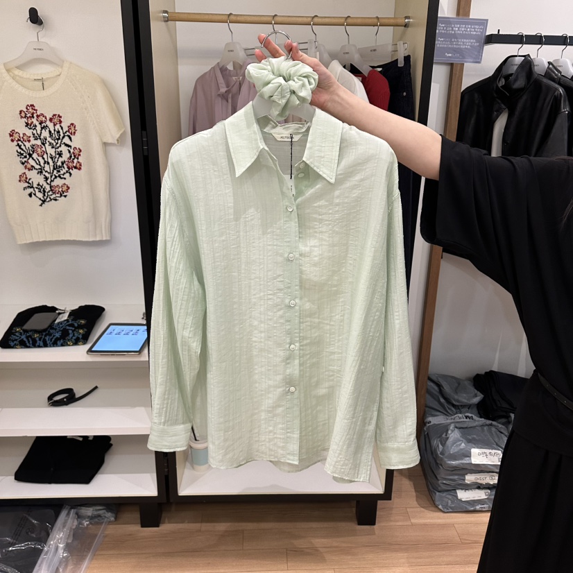 MUYBIEN韓國東大門直郵女裝新品熱賣休閑推薦26春夏襯衫蕾絲衫MUYBIEN襯衫/蕾絲衫圖色2