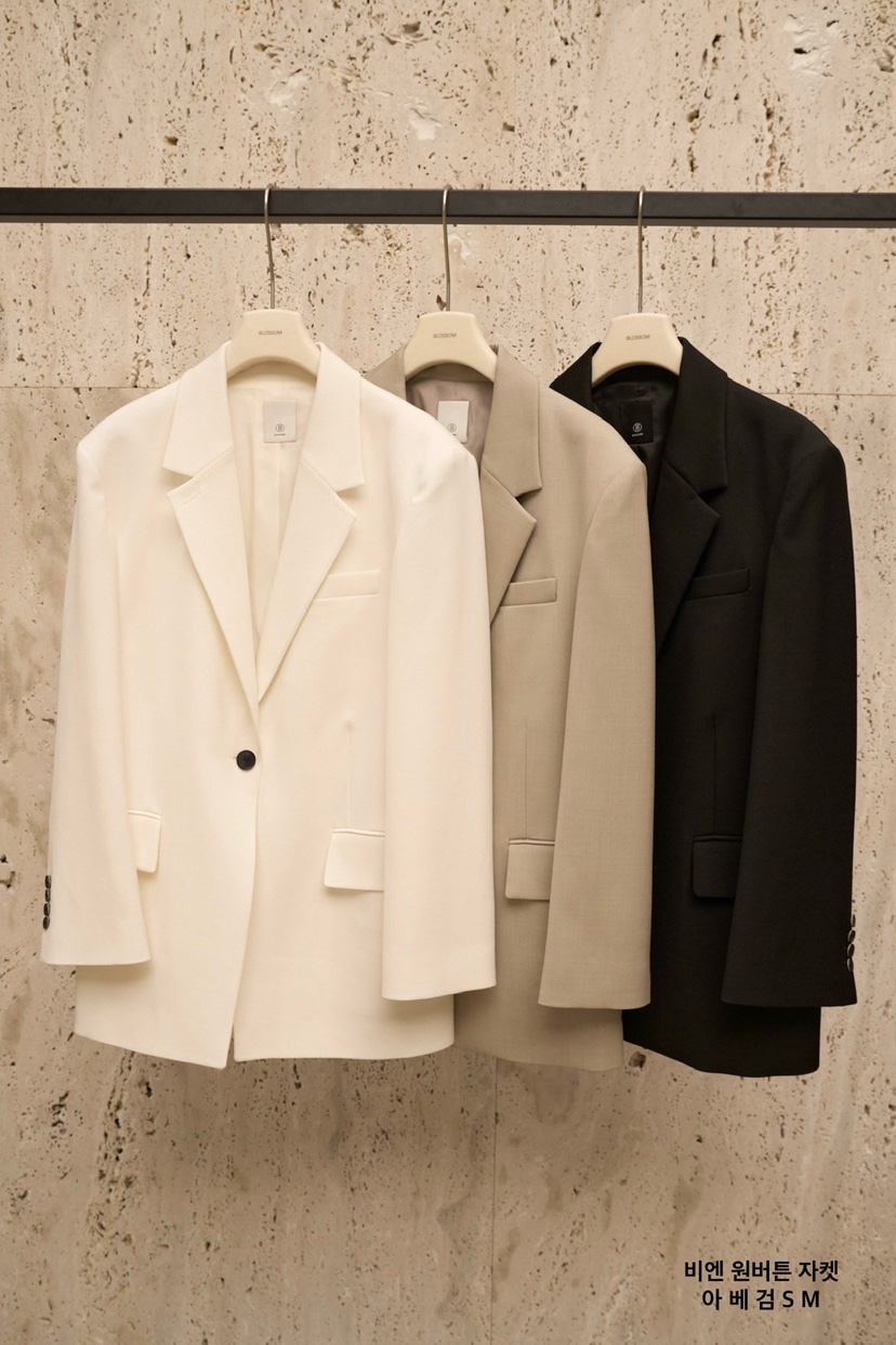 BLOSSOM韓國東大門直郵女士新品熱賣26春夏推薦職業夾克紐扣BLOSSOM夾克