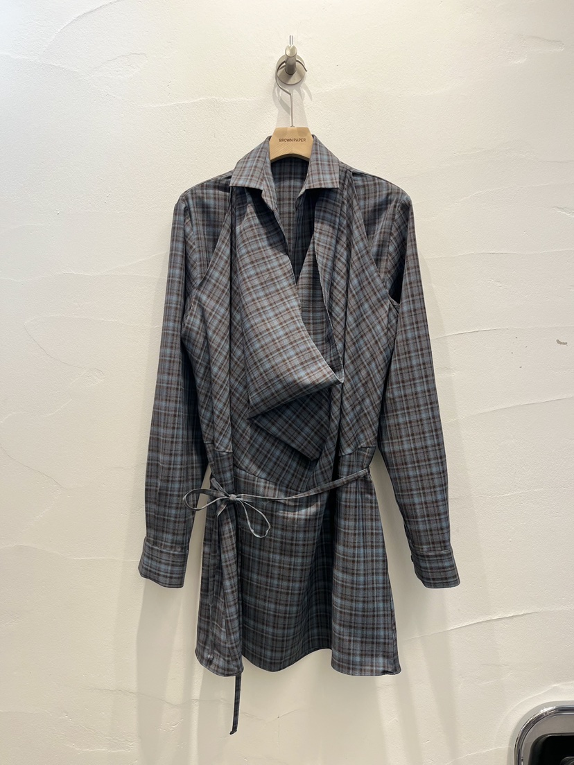 BROWN PAPER-S韓國直郵實拍女裝新品人氣熱賣連衣裙含腰繩BROWN PAPER-S連衣裙圖色1