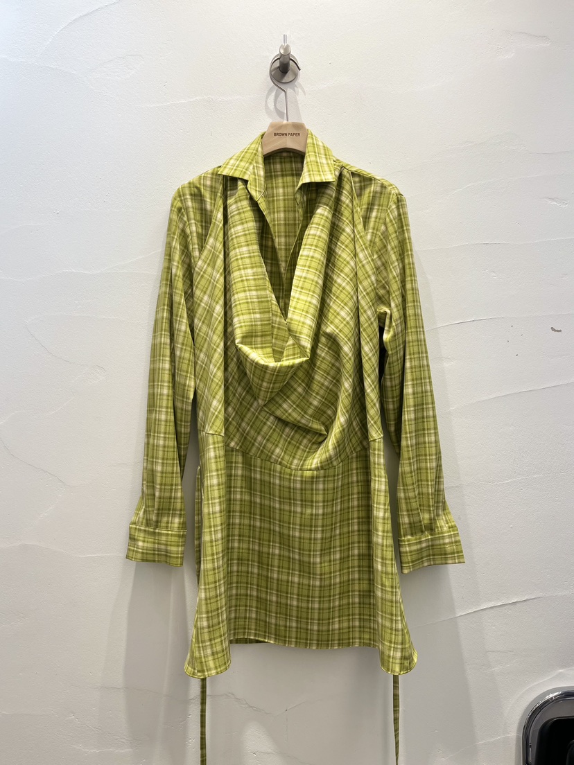 BROWN PAPER-S韓國直郵實拍女裝新品人氣熱賣連衣裙含腰繩BROWN PAPER-S連衣裙圖色2