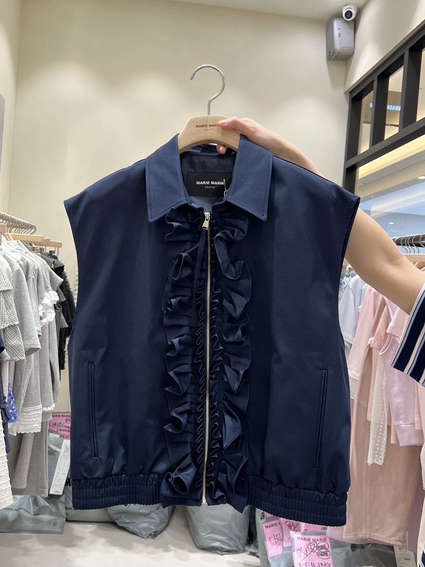 MARIE MARIE韓國直郵女裝新款時尚人氣休閑推薦馬甲荷葉邊MARIE MARIE馬甲圖色3