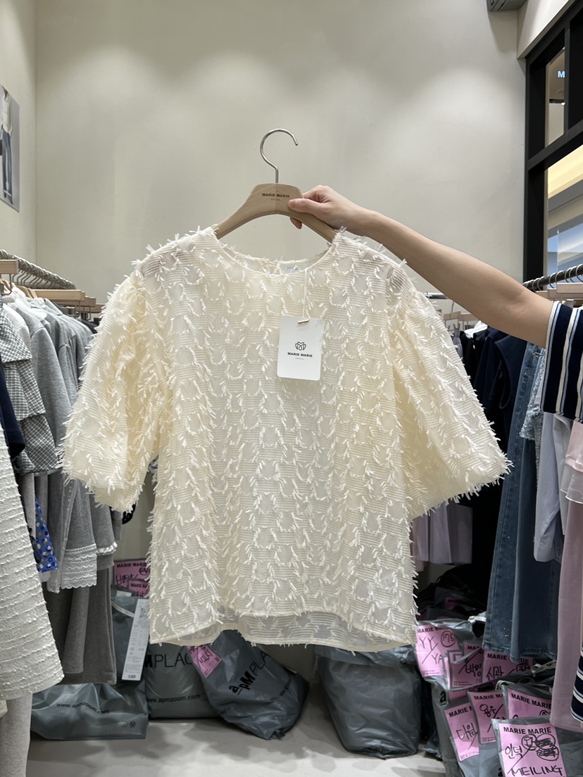 MARIE MARIE韓國直郵實拍女裝新品時尚職業襯衫蕾絲衫天絲MARIE MARIE襯衫/蕾絲衫圖色2