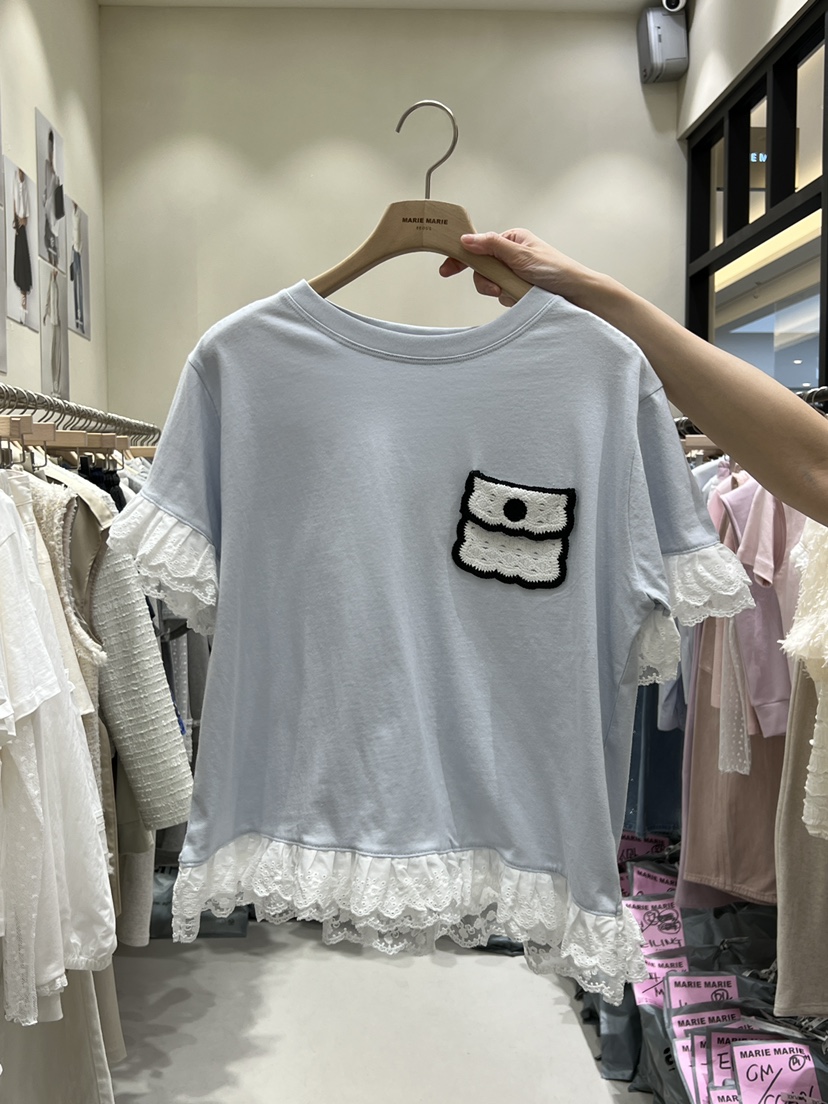 MARIE MARIE韓國直郵實拍女士新品熱賣職業26春夏推薦T恤MARIE MARIET恤圖色3