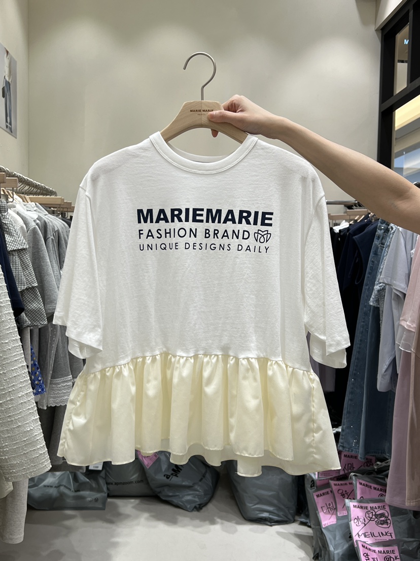 MARIE MARIE韓國東大門代購女士新款26春夏休閑時尚推薦T恤MARIE MARIET恤圖色1