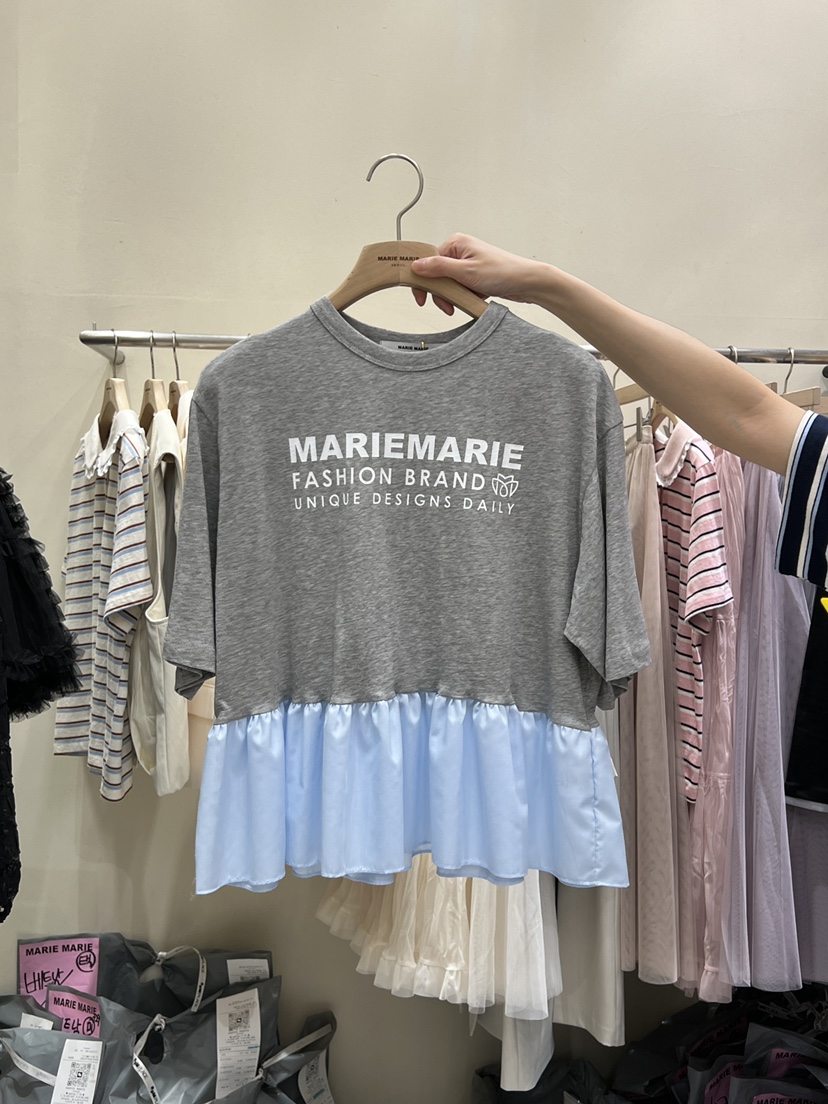 MARIE MARIE韓國東大門代購女士新款26春夏休閑時尚推薦T恤MARIE MARIET恤圖色3