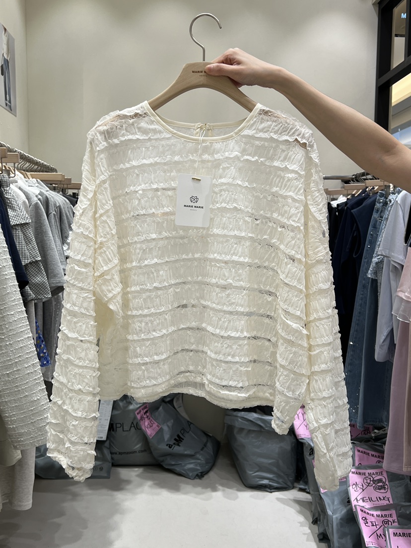 MARIE MARIE韓國東大門直郵女裝新品時尚推薦襯衫蕾絲衫MARIE MARIE襯衫/蕾絲衫圖色1
