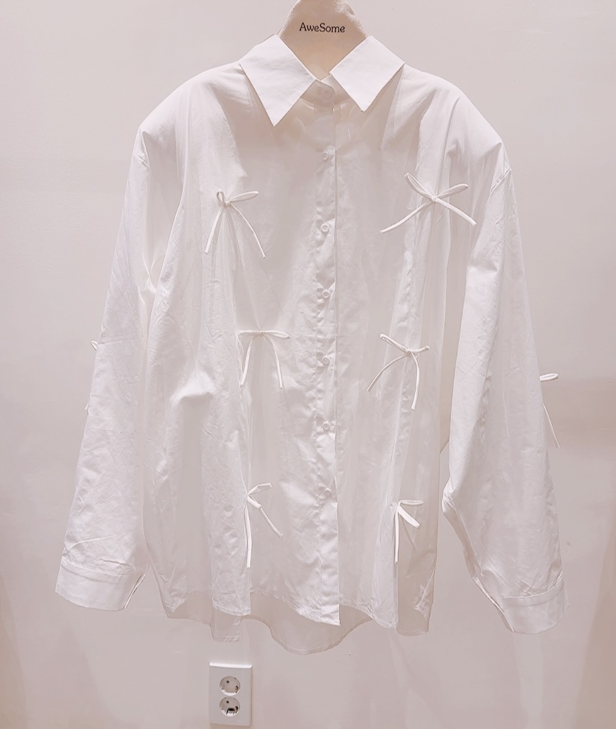 AWESOME-P韓國代購女裝新品休閑時尚職業推薦襯衫蕾絲衫AWESOME-P襯衫/蕾絲衫圖色1