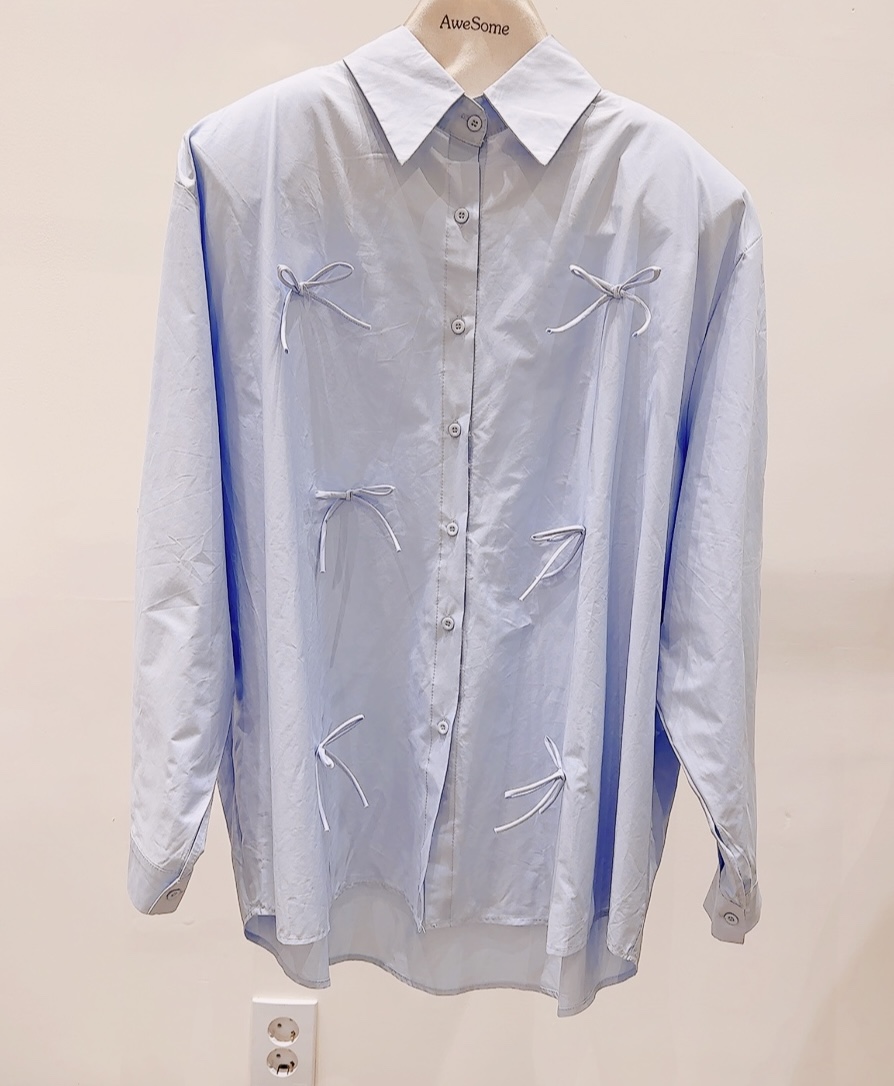 AWESOME-P韓國代購女裝新品休閑時尚職業推薦襯衫蕾絲衫AWESOME-P襯衫/蕾絲衫圖色2