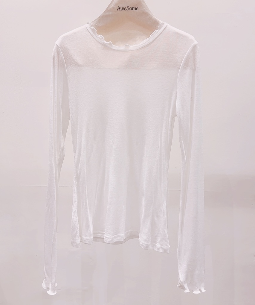 AWESOME-P韓國東大門代購女裝新品休閑推薦人氣26春夏長袖T恤AWESOME-P長袖T恤圖色2