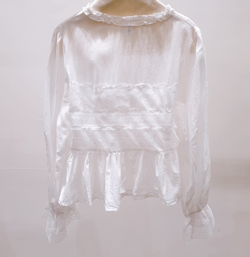 AWESOME-P韓國直郵女士新款時尚人氣推薦襯衫蕾絲衫亞麻AWESOME-P襯衫/蕾絲衫