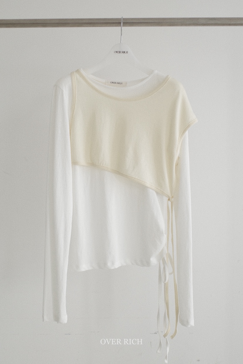 OVER RICH韓國代購女裝新品人氣熱賣26春夏推薦職業長袖T恤OVER RICH長袖T恤圖色1
