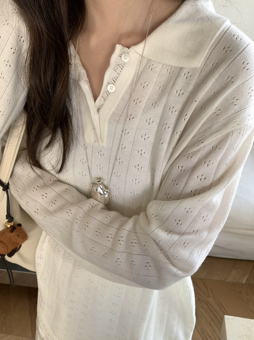 PEBBLE韓國東大門直郵女裝新品職業26春夏時尚人氣針織衫PEBBLE針織衫