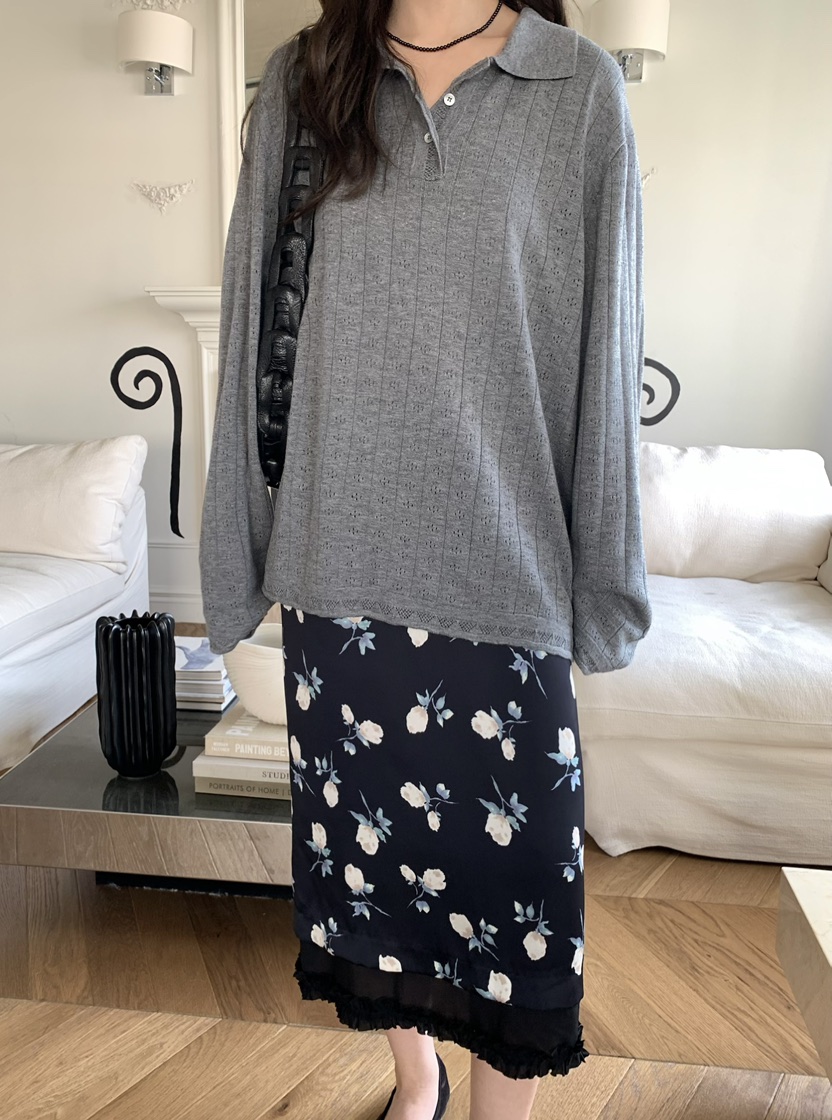 PEBBLE韓國東大門直郵女裝新品職業26春夏時尚人氣針織衫PEBBLE針織衫