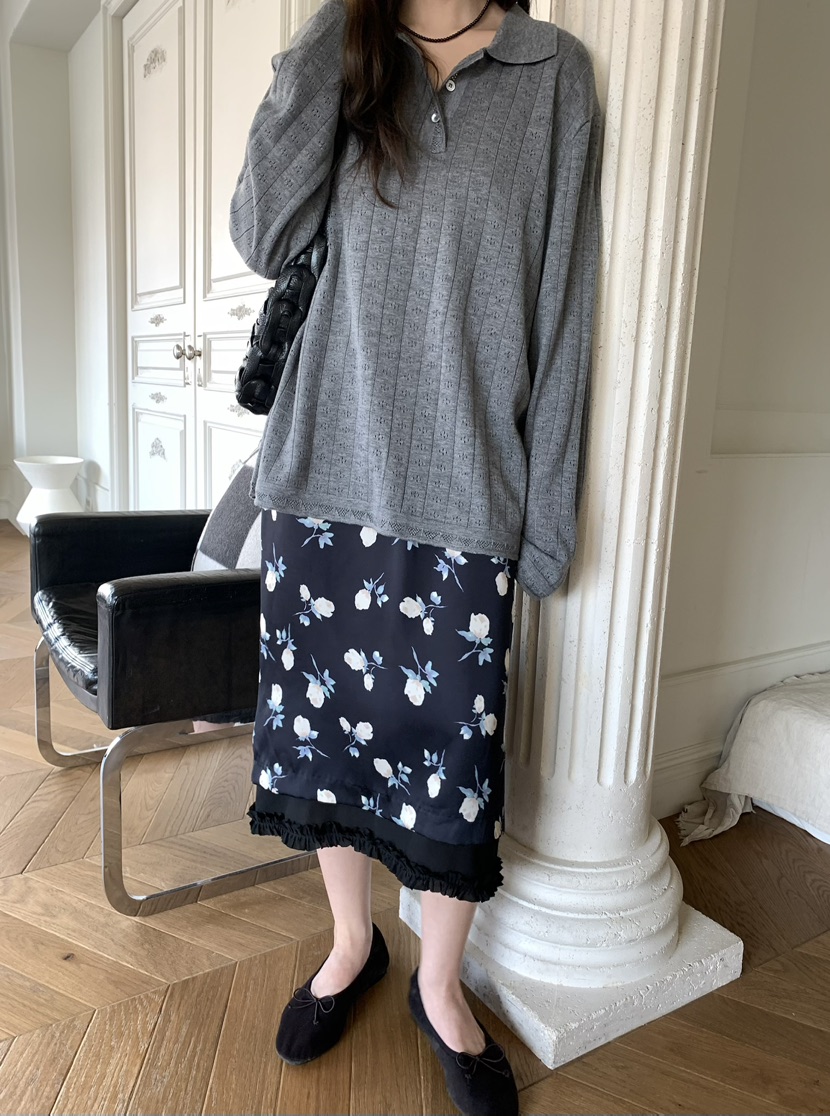 PEBBLE韓國東大門直郵女裝新品職業26春夏時尚人氣針織衫PEBBLE針織衫