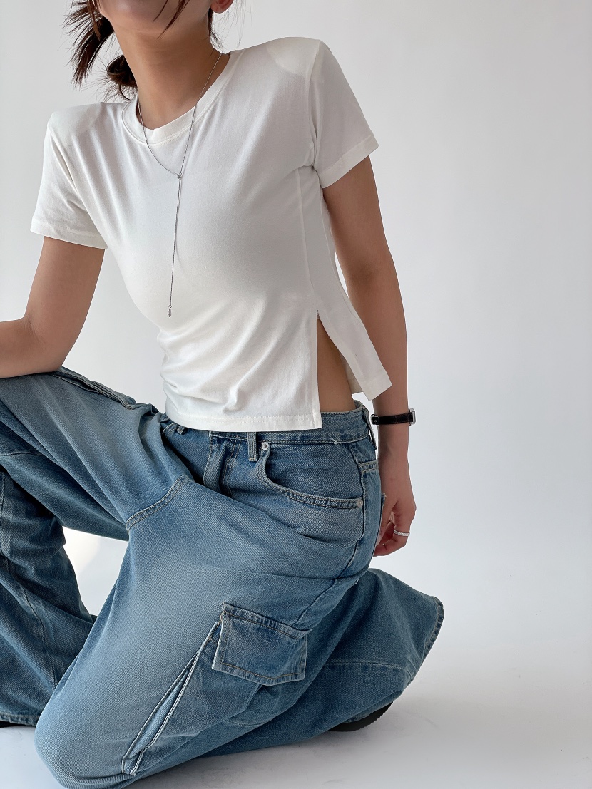 BOUND.A韓國東大門代購女士新品推薦休閑職業26春夏牛仔褲BOUND.A牛仔褲