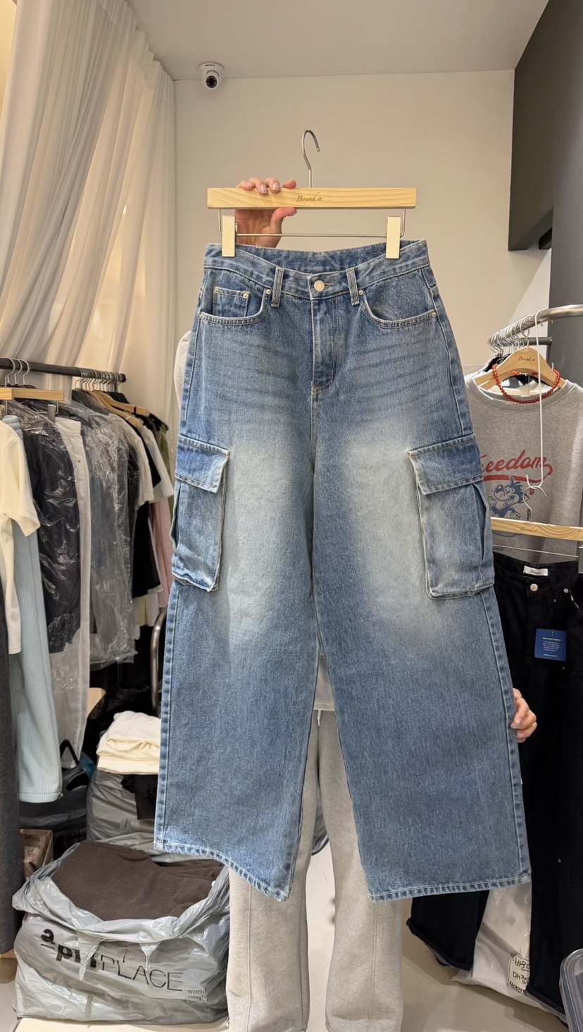 BOUND.A韓國東大門代購女士新品推薦休閑職業26春夏牛仔褲BOUND.A牛仔褲圖色1