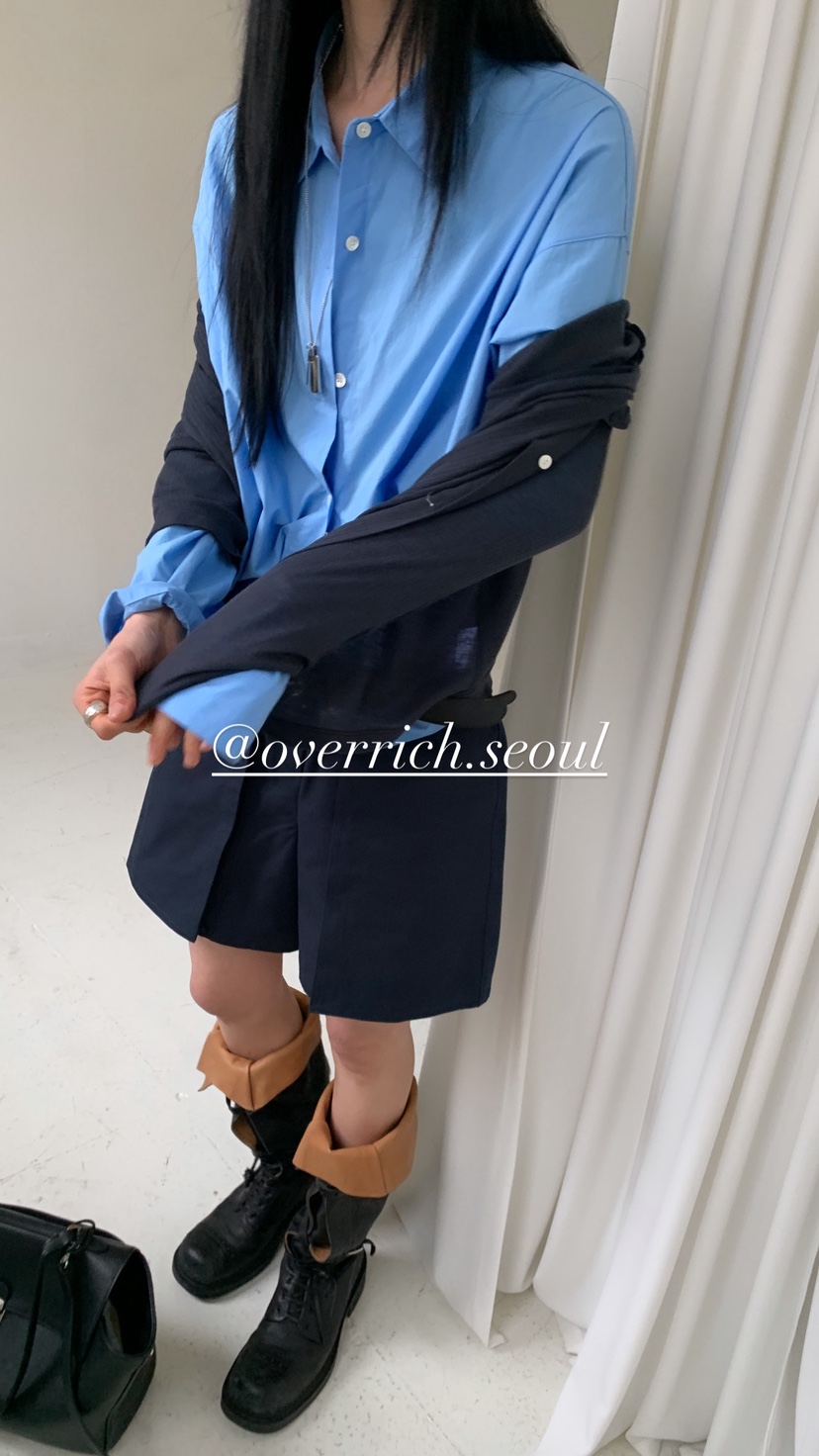 OVER RICH韓國直郵女裝新款人氣推薦休閑熱賣襯衫蕾絲衫OVER RICH襯衫/蕾絲衫