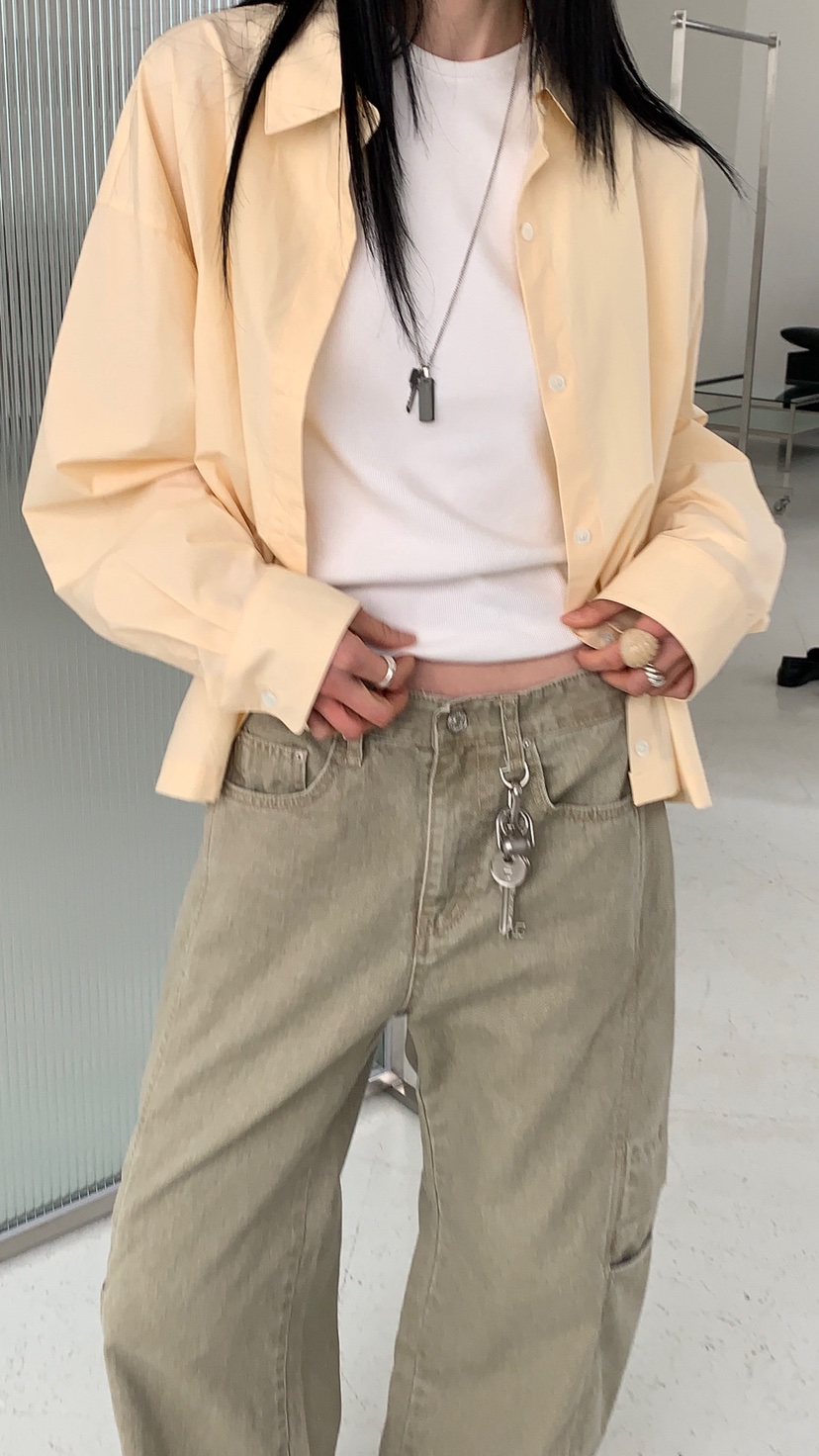 OVER RICH韓國直郵女裝新款人氣推薦休閑熱賣襯衫蕾絲衫OVER RICH襯衫/蕾絲衫