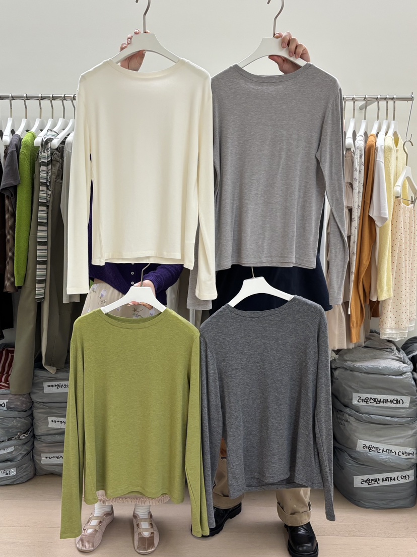 PEBBLE韓國東大門代購女裝新品休閑熱賣時尚推薦人氣長袖T恤PEBBLE長袖T恤