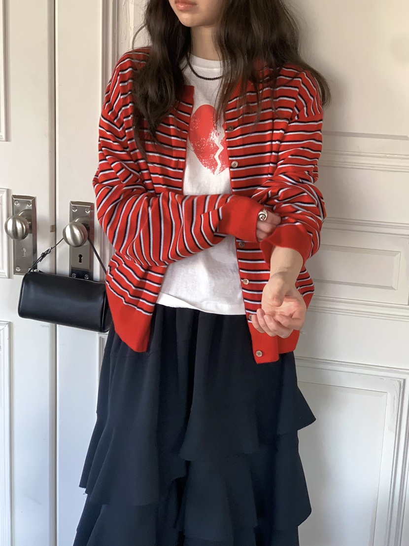 PEBBLE韓國代購女裝新品人氣熱賣26春夏針織衫單排扣開衫PEBBLE針織衫