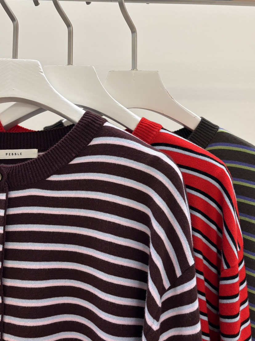 PEBBLE韓國代購女裝新品人氣熱賣26春夏針織衫單排扣開衫PEBBLE針織衫