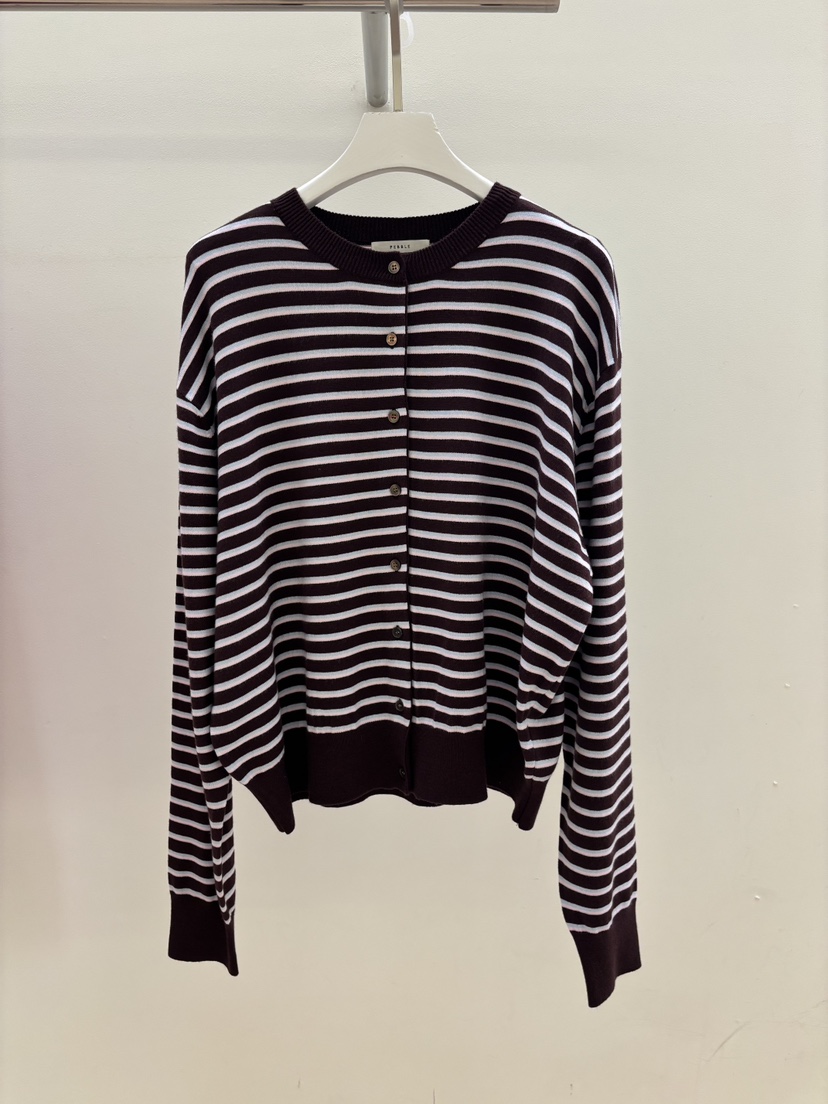 PEBBLE韓國代購女裝新品人氣熱賣26春夏針織衫單排扣開衫PEBBLE針織衫圖色3