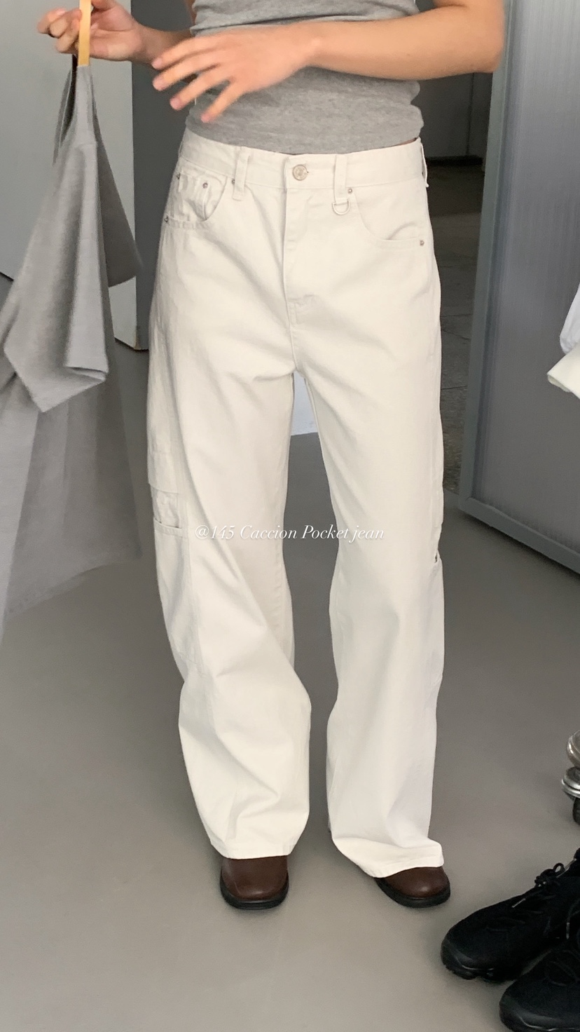 OVER RICH韓國東大門直郵女裝新款職業熱賣時尚休閑褲口袋OVER RICH休閑褲