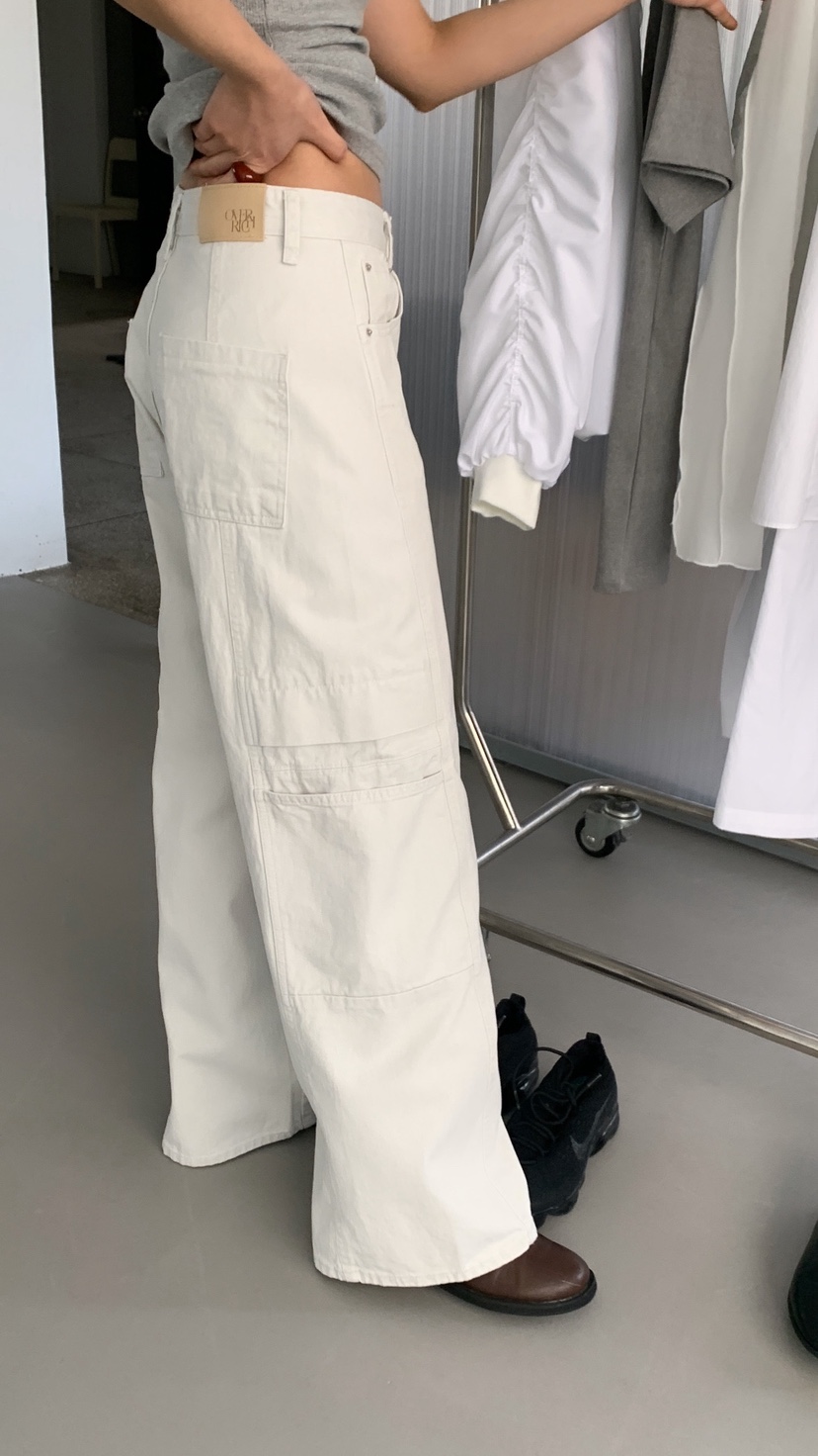 OVER RICH韓國東大門直郵女裝新款職業熱賣時尚休閑褲口袋OVER RICH休閑褲