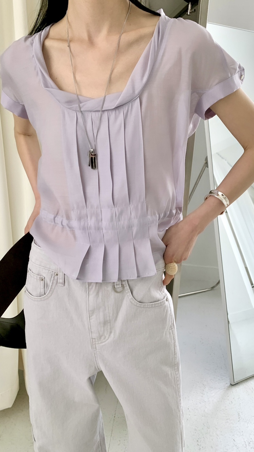 OVER RICH韓國代購女士新品推薦時尚休閑26春夏襯衫蕾絲衫OVER RICH襯衫/蕾絲衫