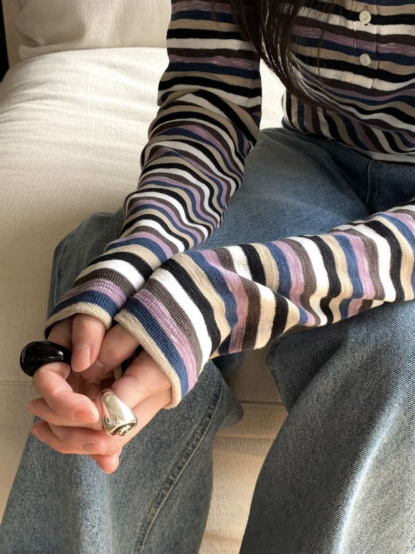 PEBBLE韓國代購女裝新品26春夏推薦熱賣人氣時尚休閑長袖T恤PEBBLE長袖T恤