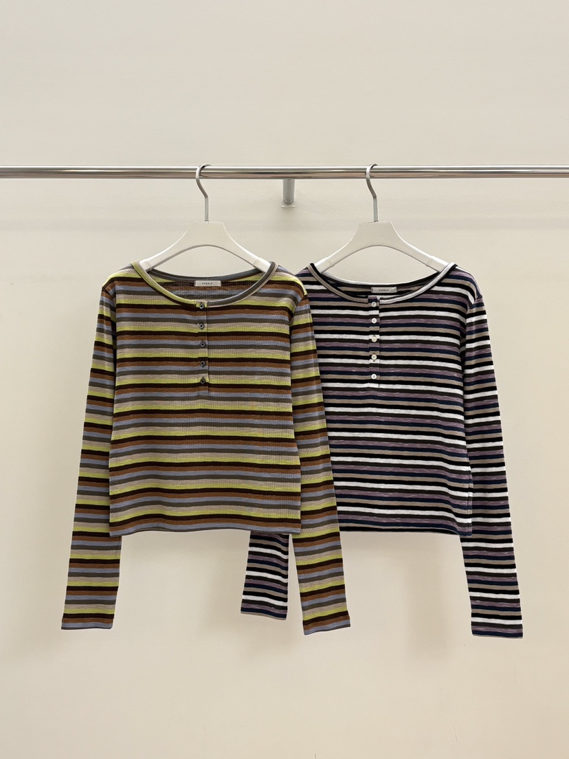 PEBBLE韓國代購女裝新品26春夏推薦熱賣人氣時尚休閑長袖T恤PEBBLE長袖T恤