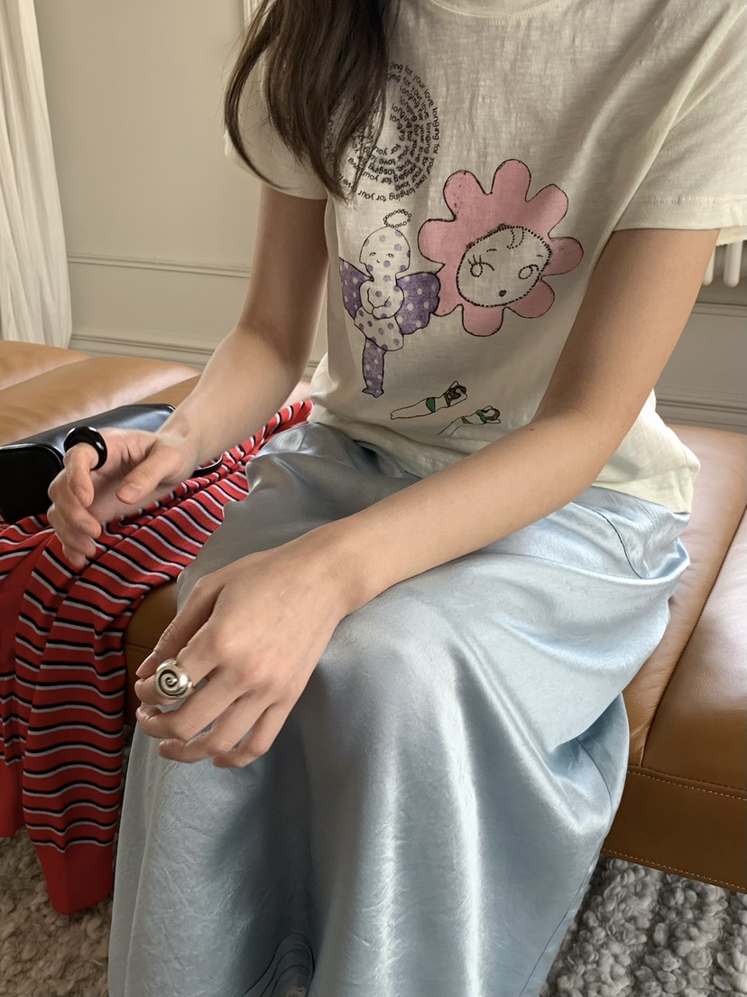 PEBBLE韓國東大門代購女裝新品職業26春夏時尚休閑推薦T恤PEBBLET恤