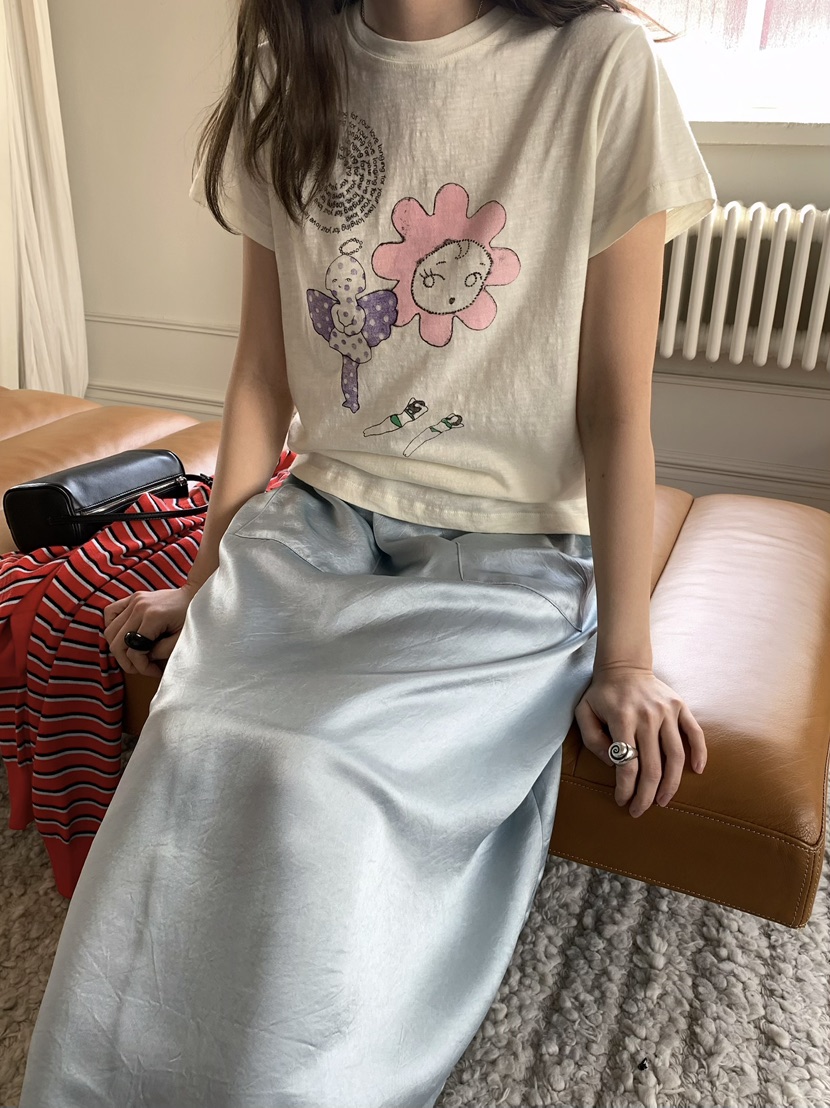 PEBBLE韓國東大門代購女裝新品職業26春夏時尚休閑推薦T恤PEBBLET恤