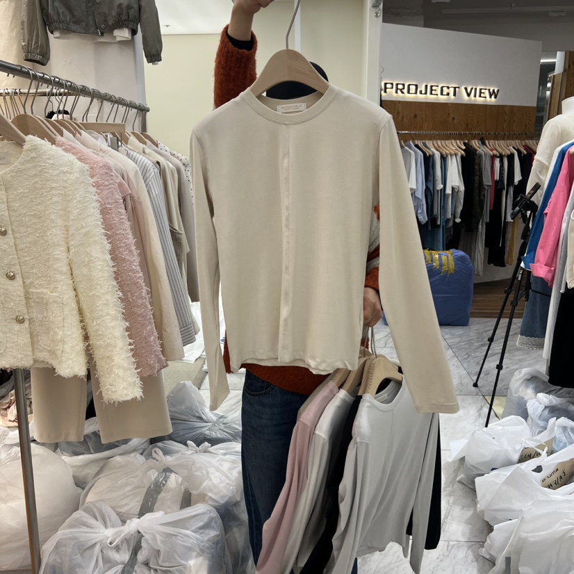 MADEMOISELL韓國直郵實拍女士新品熱賣推薦26春夏長袖T恤MADEMOISELL長袖T恤圖色1