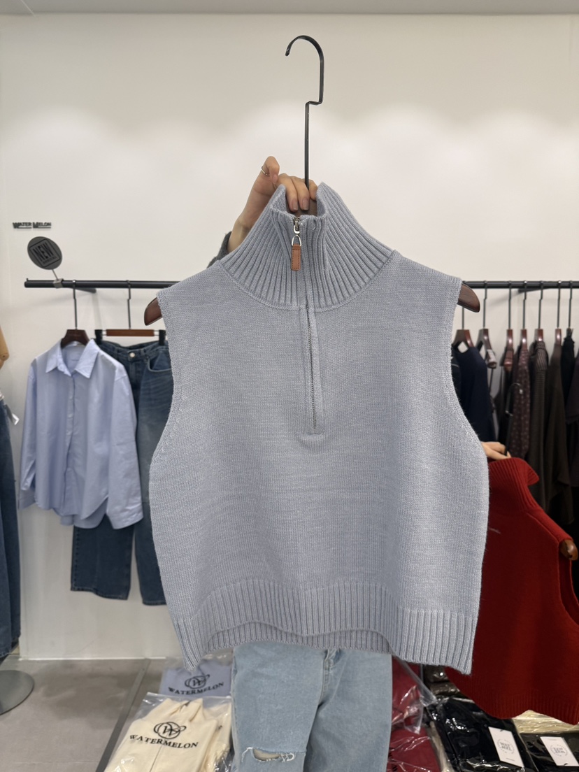 WATERMELON韓國代購女裝新款推薦時尚26春夏吊帶背心拉鏈WATER MELON吊帶/背心圖色4