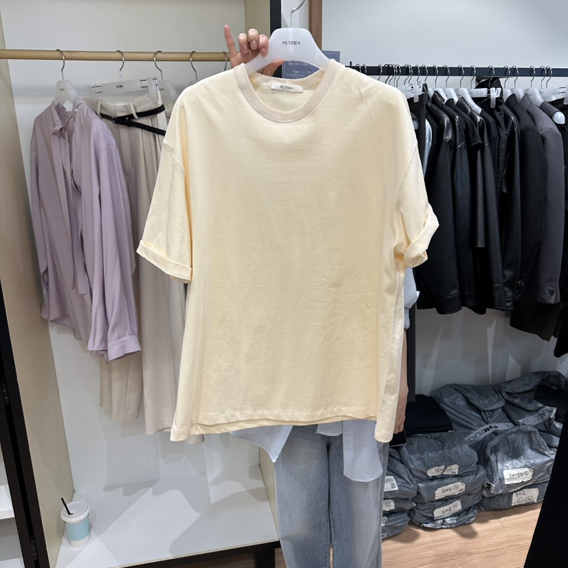 MUYBIEN韓國東大門直郵女士新品26春夏推薦熱賣休閑人氣T恤MUYBIENT恤圖色2