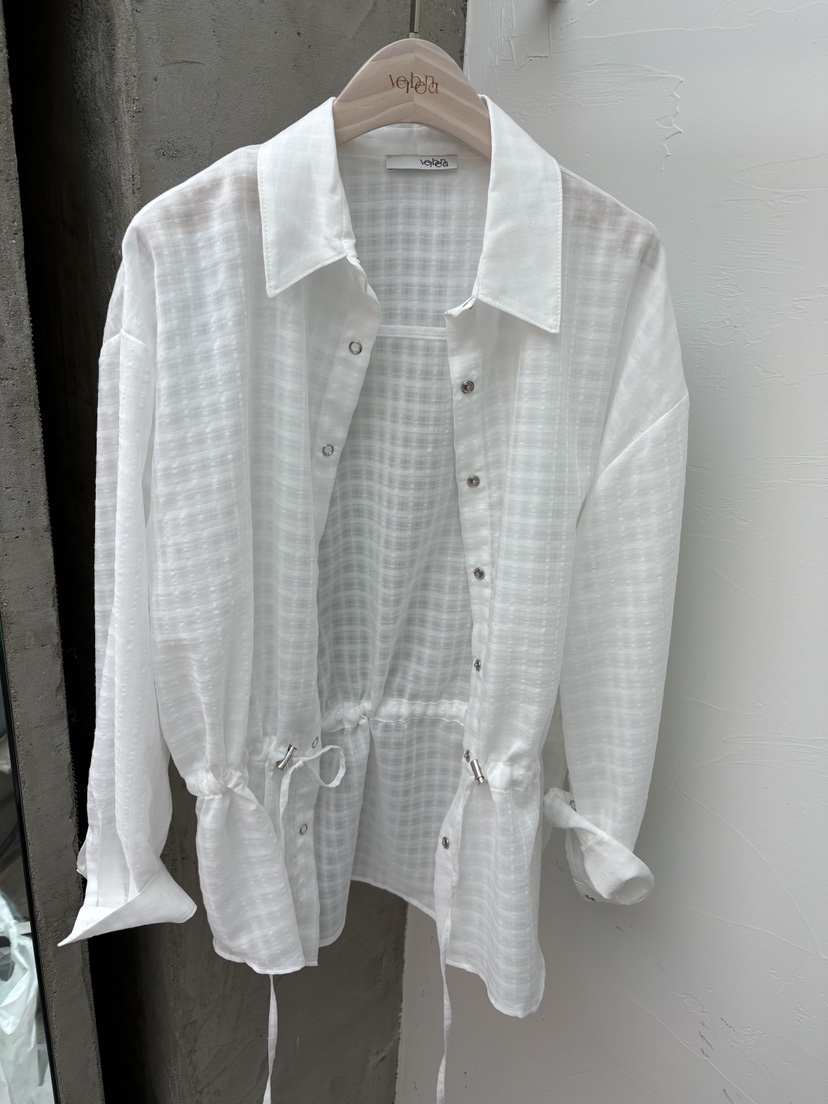 Verbena韓國東大門代購女裝新款休閑時尚人氣襯衫蕾絲衫格子Verbena襯衫/蕾絲衫圖色1